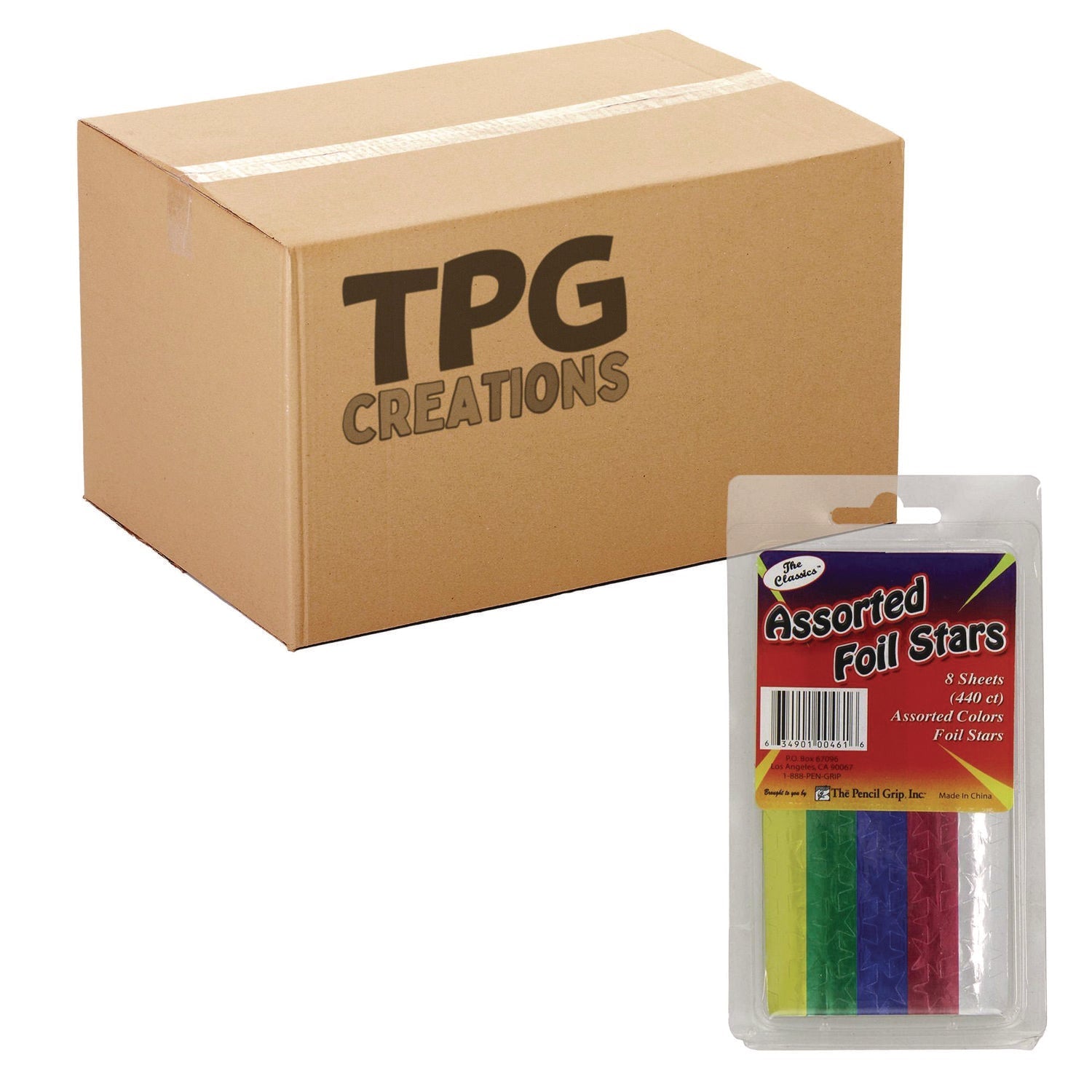 tpg-creations-foil-star-stickers-assorted-colors-55-sheet-8-sheets-pack-72-packs-carton-tpg46172_1