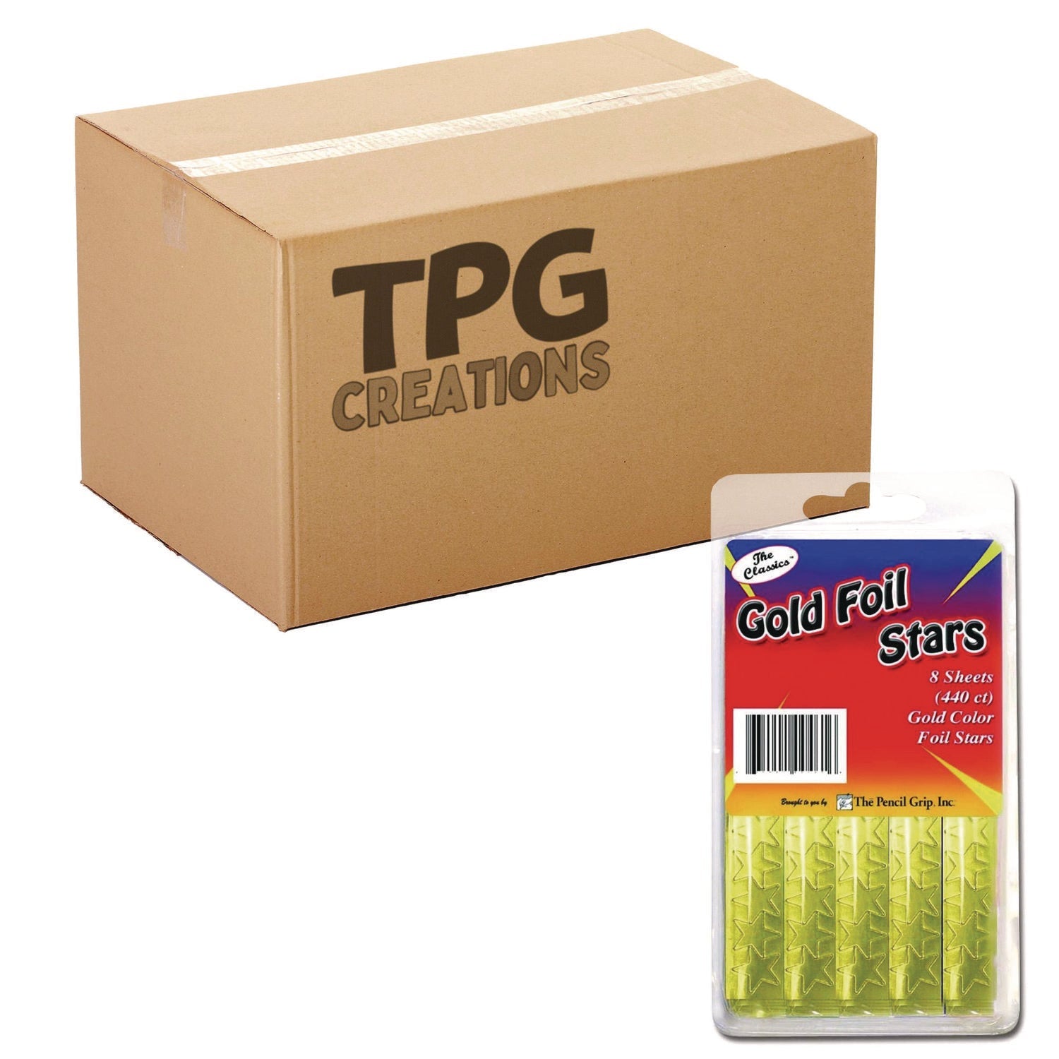 tpg-creations-foil-star-stickers-gold-55-sheet-8-sheets-pack-72-packs-carton-tpg46472_1