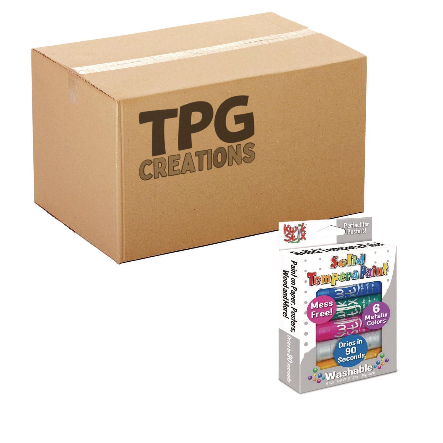 tpg-creations-kwik-stix-tempera-paint-set-6-assorted-metallic-colors-6-set-24-sets-carton-tpg61324_1