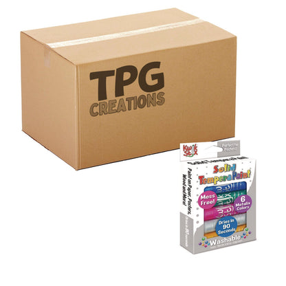 tpg-creations-kwik-stix-tempera-paint-set-6-assorted-metallic-colors-6-set-24-sets-carton-tpg61324_1