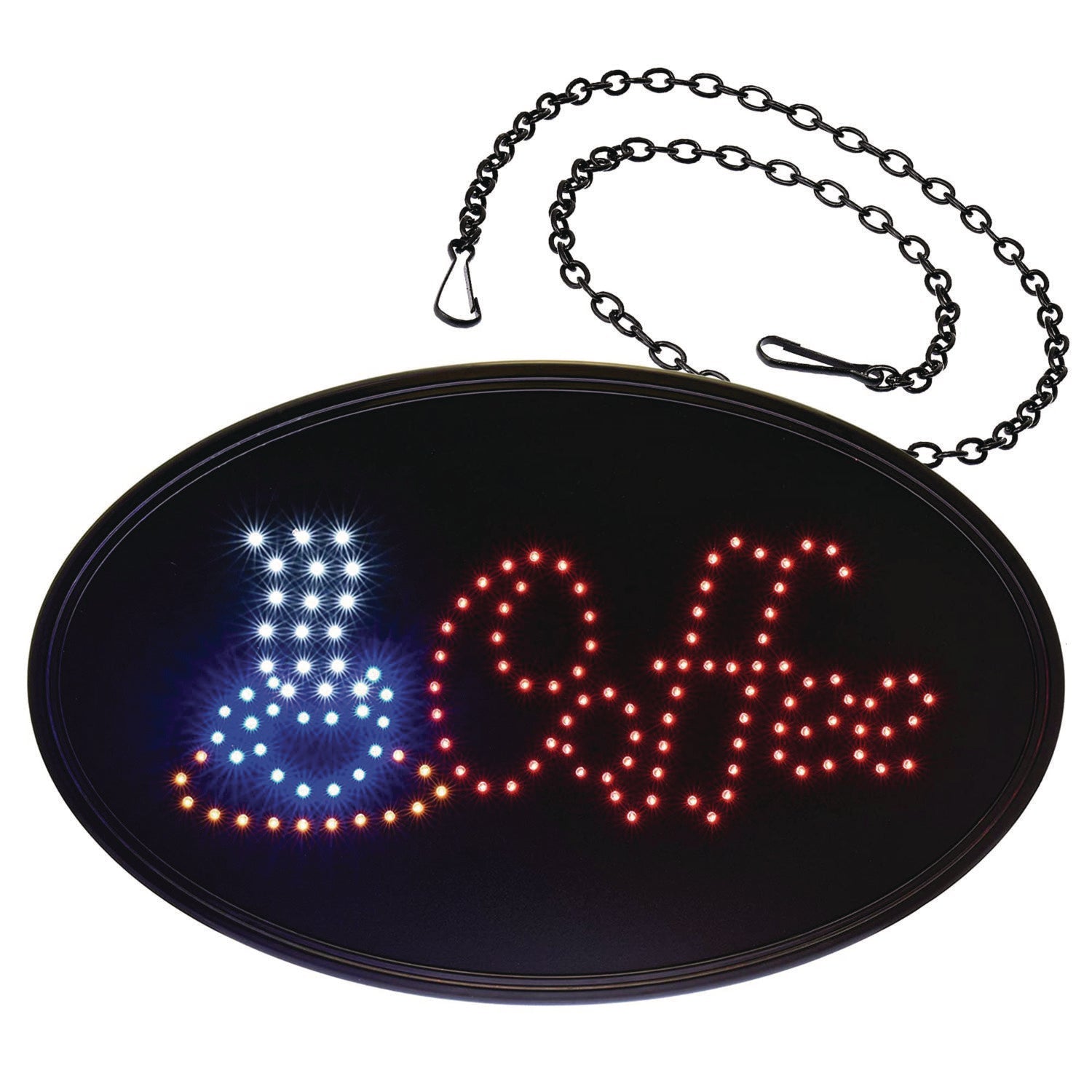 alpine-industries-led-oval-coffee-sign-23-x-14-black-frame-blue-red-graphics-alhalp49705_1