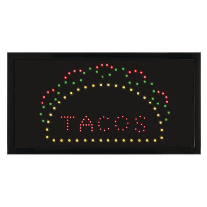 alpine-industries-led-rectangular-taco-sign-19-x-10-black-frame-green-red-yellow-graphics-alhalp49711_1