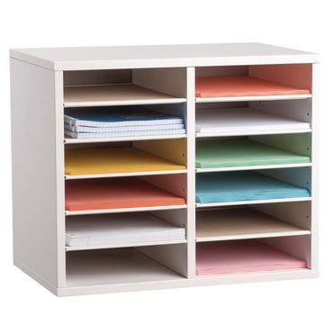 adiroffice-wood-adjustable-12-compartment-literature-organizer-12-sections-letter-size-20-x-11-8-x-16-3-white-alhi50012whi_2