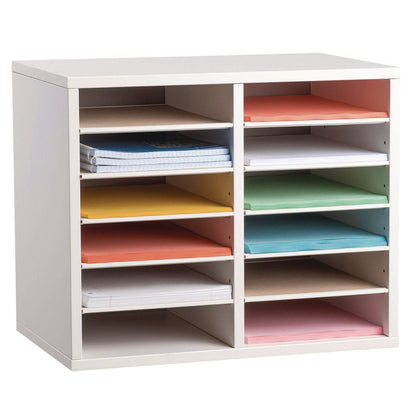 adiroffice-wood-adjustable-12-compartment-literature-organizer-12-sections-letter-size-20-x-11-8-x-16-3-white-alhi50012whi_2