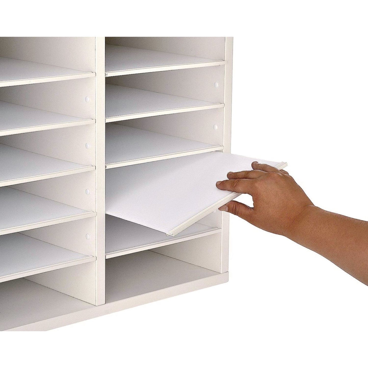 adiroffice-wood-adjustable-12-compartment-literature-organizer-12-sections-letter-size-20-x-11-8-x-16-3-white-alhi50012whi_3
