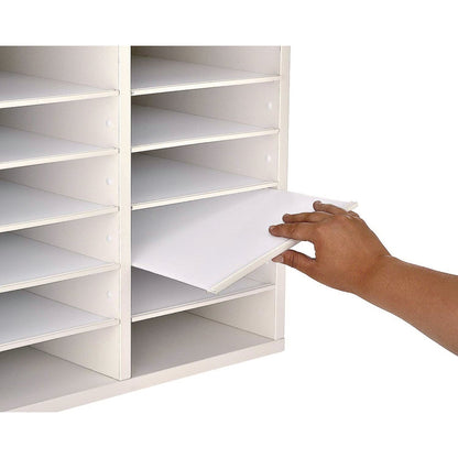 adiroffice-wood-adjustable-12-compartment-literature-organizer-12-sections-letter-size-20-x-11-8-x-16-3-white-alhi50012whi_3