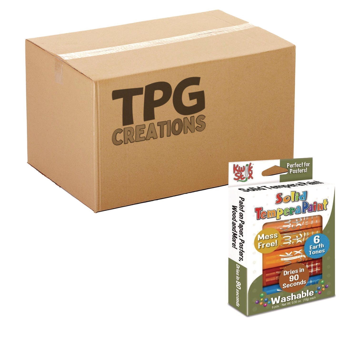 tpg-creations-kwik-stix-tempera-paint-set-6-assorted-earth-tones-colors-6-pack-24-packs-carton-tpg67624_1