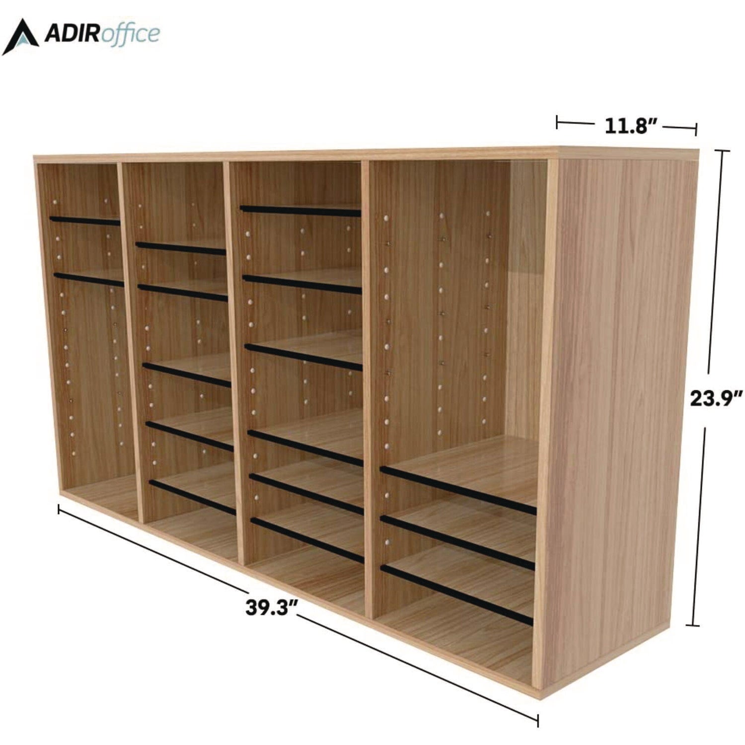 adiroffice-wood-adjustable-36-compartment-literature-organizer-36-sections-letter-size-39-3-x-11-8-x-23-9-medium-oak-alhi50036meo_4