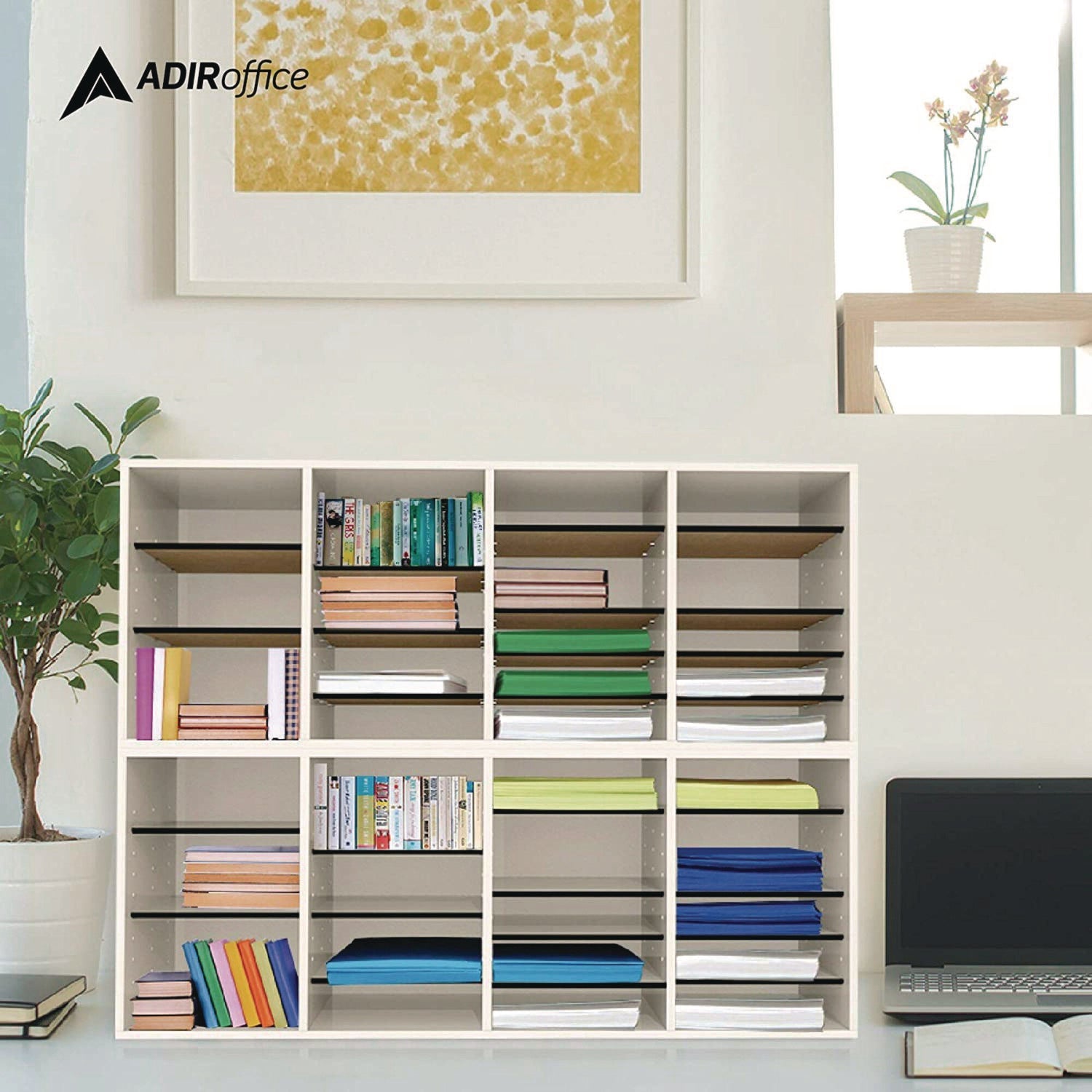 adiroffice-wood-adjustable-24-compartment-literature-organizer-24-sections-letter-size-39-3-x-11-8-x-16-3-white-alhi50024whi_4