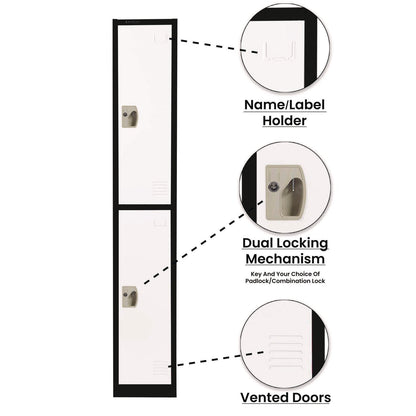 adiroffice-steel-storage-locker-2-compartment-12-x-12-x-72-black-body-white-doors-alhi629202bw_2