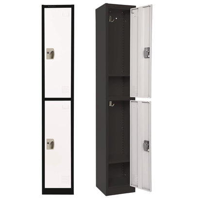 adiroffice-steel-storage-locker-2-compartment-12-x-12-x-72-black-body-white-doors-alhi629202bw_4