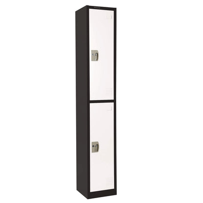 adiroffice-steel-storage-locker-2-compartment-12-x-12-x-72-black-body-white-doors-alhi629202bw_5
