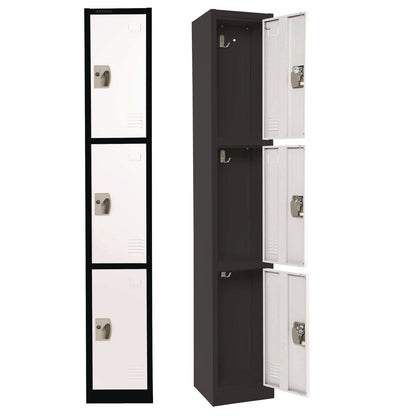 adiroffice-steel-storage-locker-3-compartment-12-x-12-x-72-black-body-white-doors-alhi629203bw_2