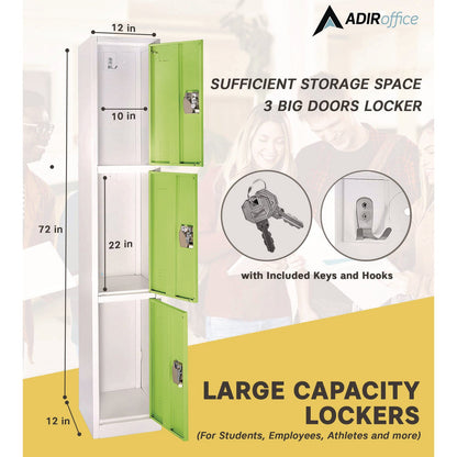adiroffice-steel-storage-locker-3-compartment-12-x-12-x-72-green-alhi629203grn_4