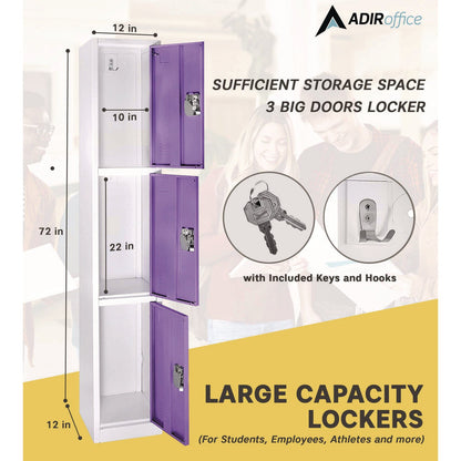 adiroffice-steel-storage-locker-3-compartment-12-x-12-x-72-purple-alhi629203pur_4