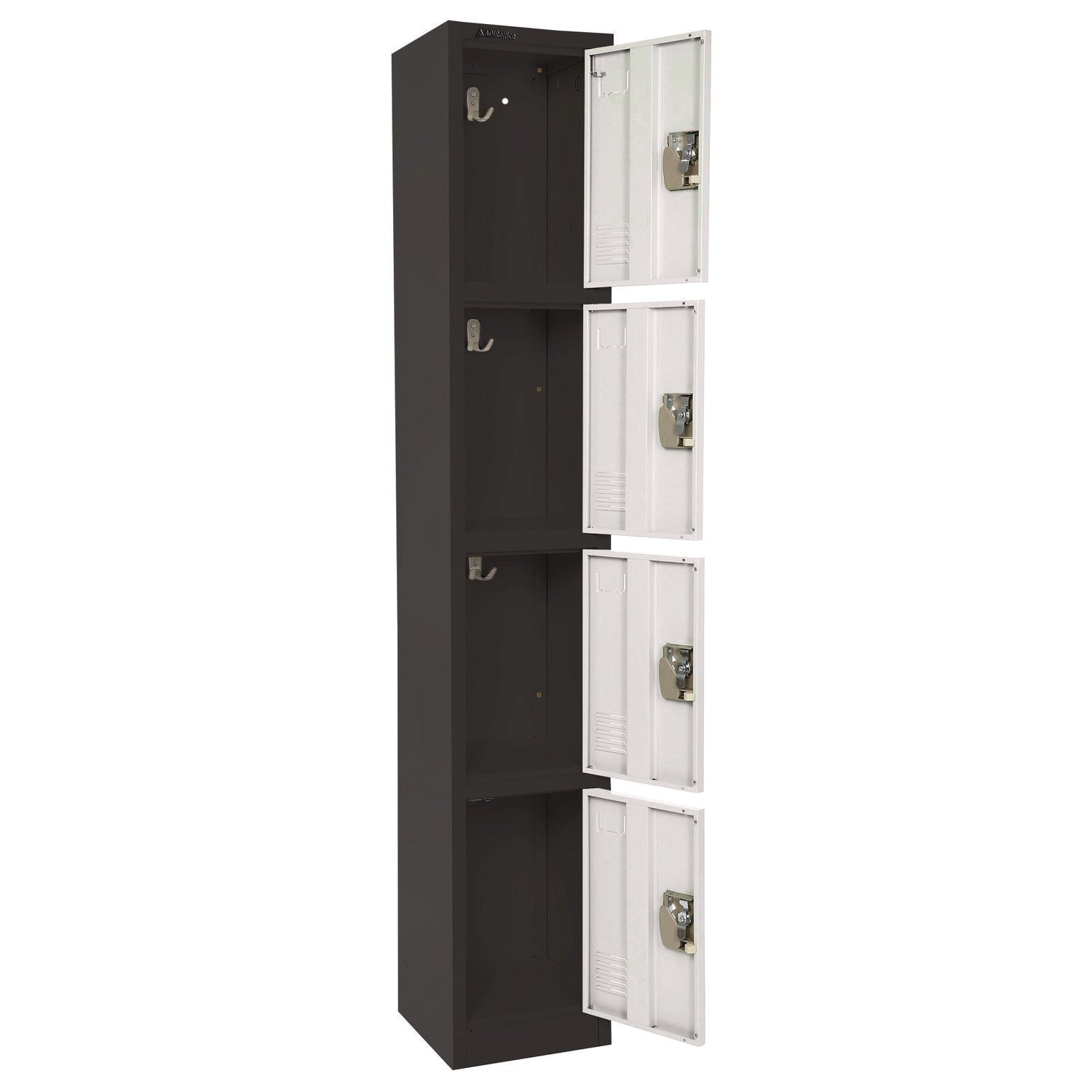 adiroffice-steel-storage-locker-4-compartment-12-x-12-x-72-black-body-white-doors-alhi629204bw_4