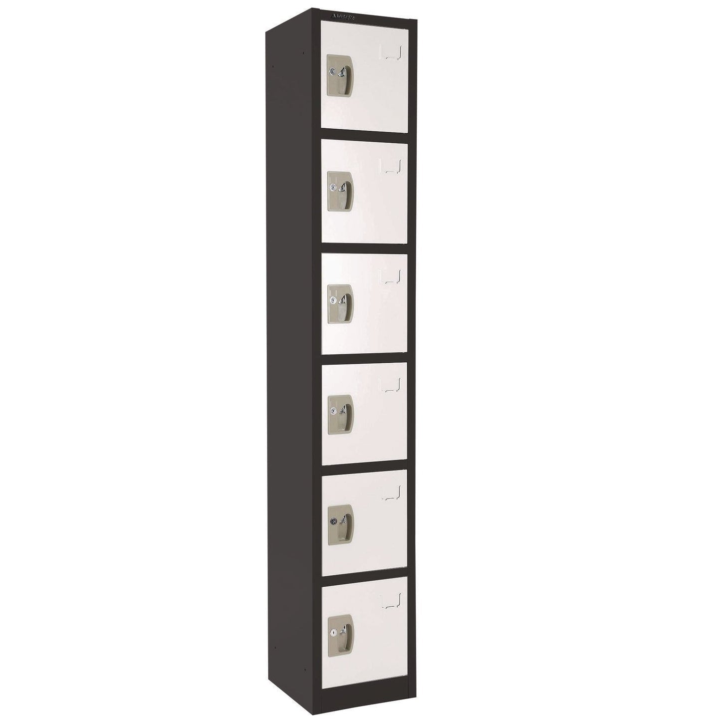 adiroffice-steel-storage-locker-6-compartment-12-x-12-x-72-black-body-white-doors-alhi629206bw_4
