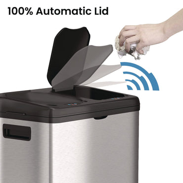hls-commercial-r-dual-compartment-sensor-recycle-bin-and-trash-can-with-wheels-16-gal-plastic-stainless-steel-silver-black-hlmhls16dcss_2