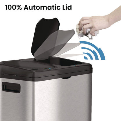 hls-commercial-r-dual-compartment-sensor-recycle-bin-and-trash-can-with-wheels-16-gal-plastic-stainless-steel-silver-black-hlmhls16dcss_2