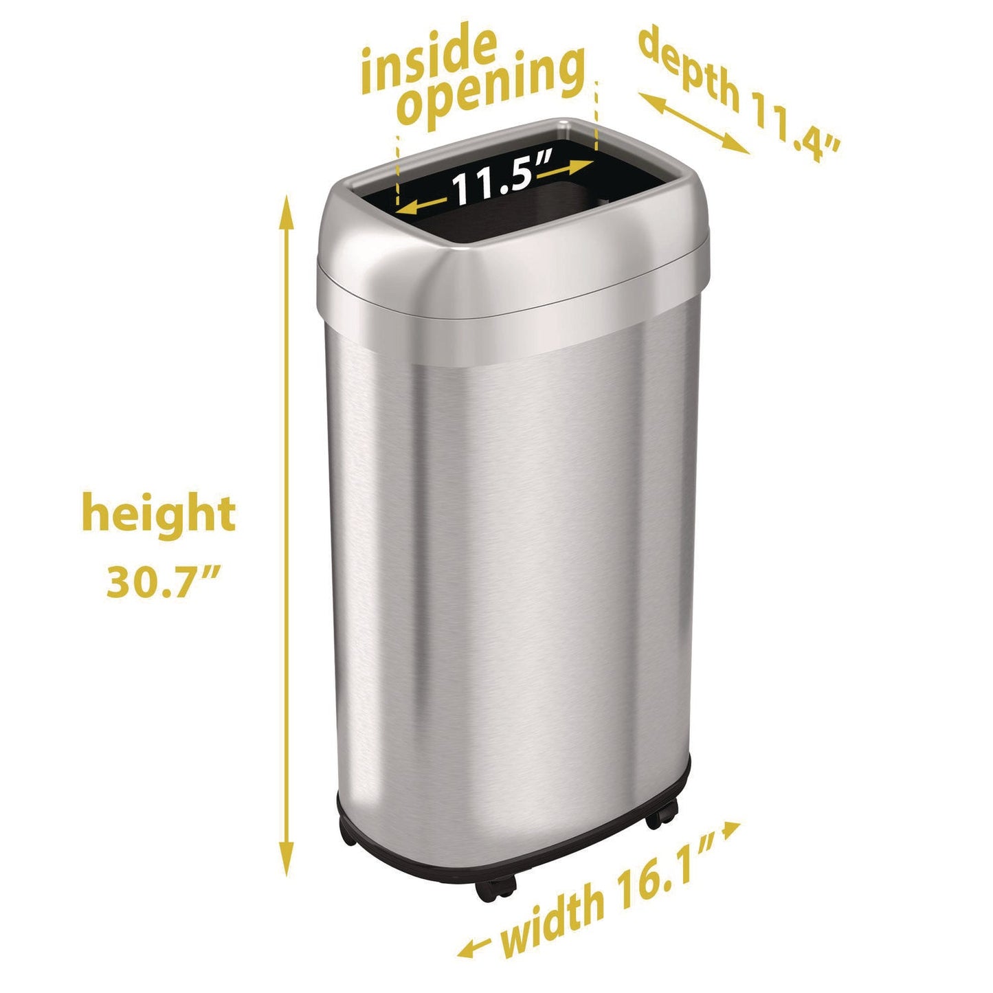 hls-commercial-r-open-top-trash-can-with-wheels-oval-16-gal-plastic-stainless-steel-silver-hlmhls16stvm_4