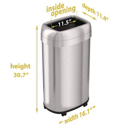 hls-commercial-r-open-top-trash-can-with-wheels-oval-16-gal-plastic-stainless-steel-silver-hlmhls16stvm_4