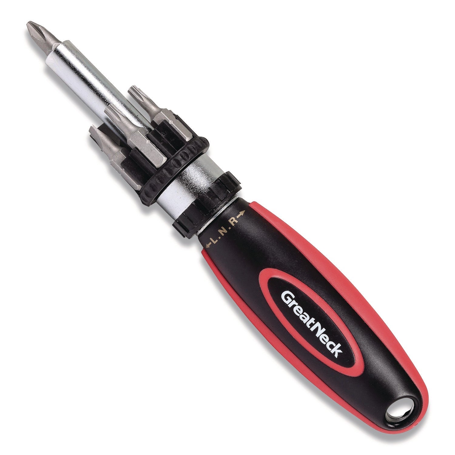 great-neck-r-ratcheting-screw-nut-driver-set-phillips-slotted-star-bits-7-long-black-red-gns950de_1