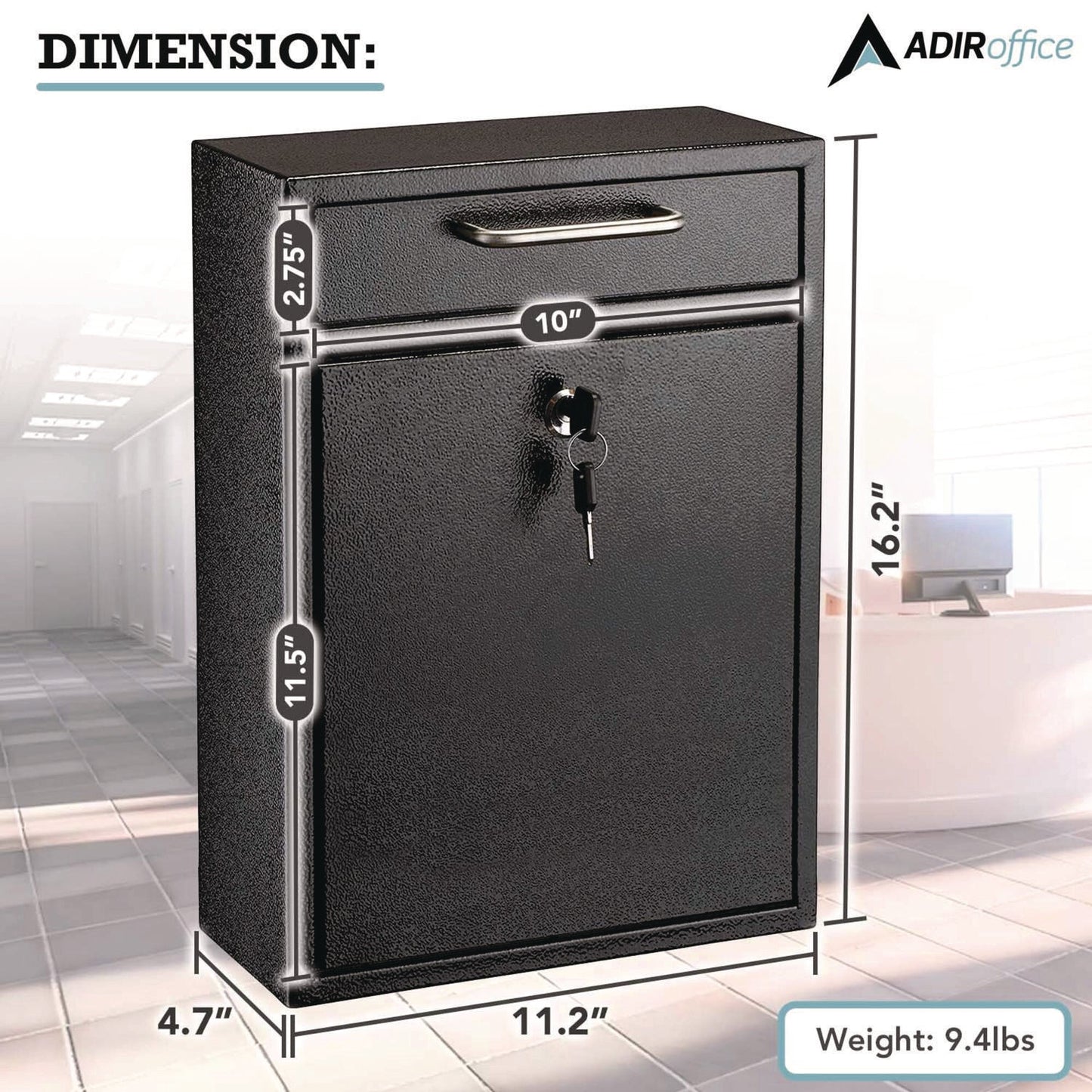 adiroffice-large-ultimate-secure-drop-box-wall-mounted-mail-box-11-2-x-4-7-x-16-2-black-alhi63104blk_4