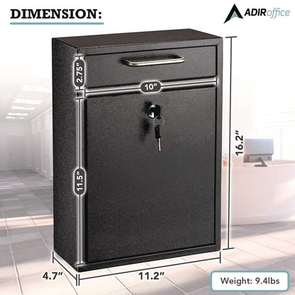 adiroffice-large-ultimate-secure-drop-box-wall-mounted-mail-box-11-2-x-4-7-x-16-2-black-alhi63104blk_4