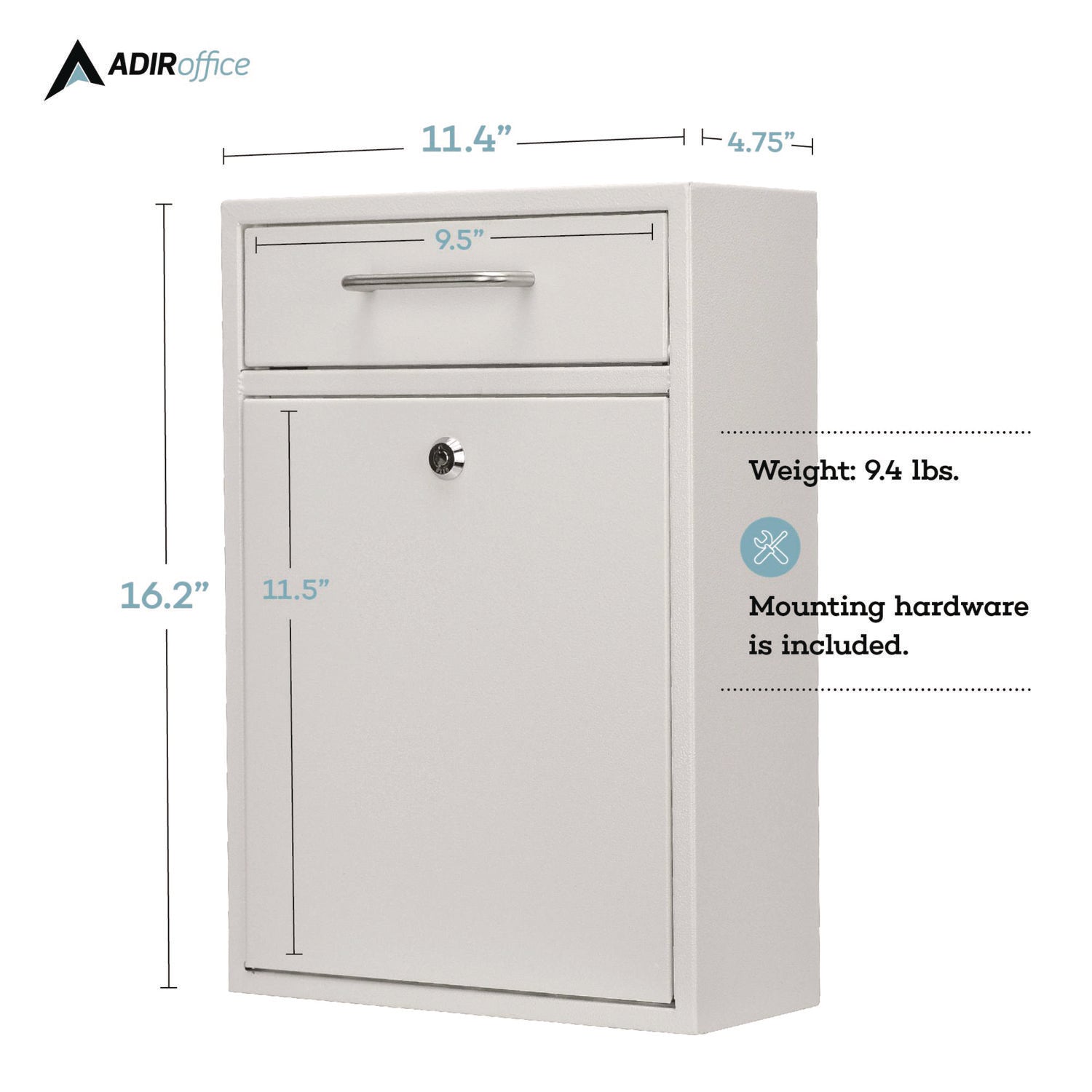 adiroffice-large-ultimate-secure-drop-box-wall-mounted-mail-box-11-2-x-4-7-x-16-2-white-alhi63104whi_10