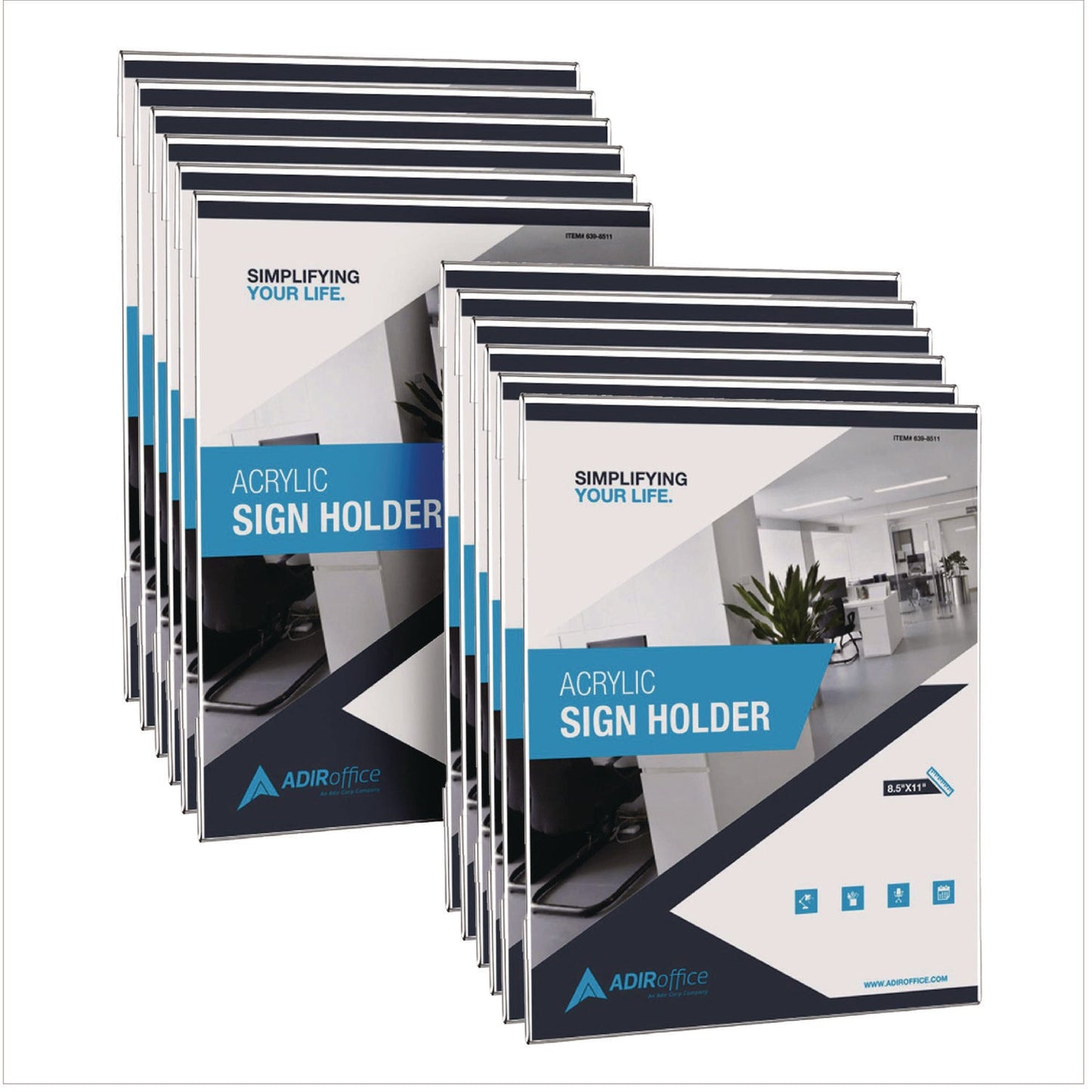 adiroffice-wall-mount-side-loading-acrylic-sign-holders-8-x-11-clear-frame-12-pack-alhi639851112wm_1