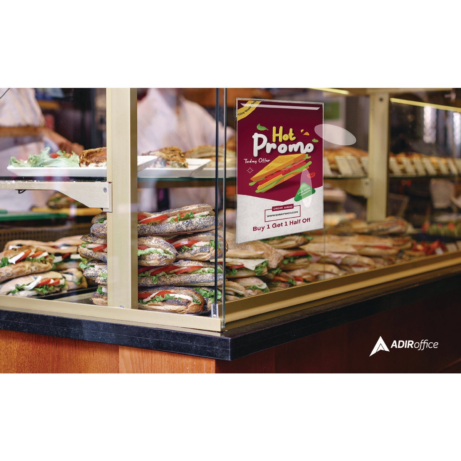adiroffice-wall-mount-side-loading-acrylic-sign-holders-8-x-11-clear-frame-6-pack-alhi63985116wm_6