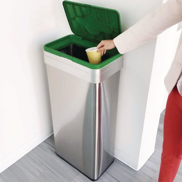 hls-commercial-r-open-top-compost-bin-with-color-coded-lid-21-gal-plastic-stainless-steel-silver-green-hlmhls21uotcop_2