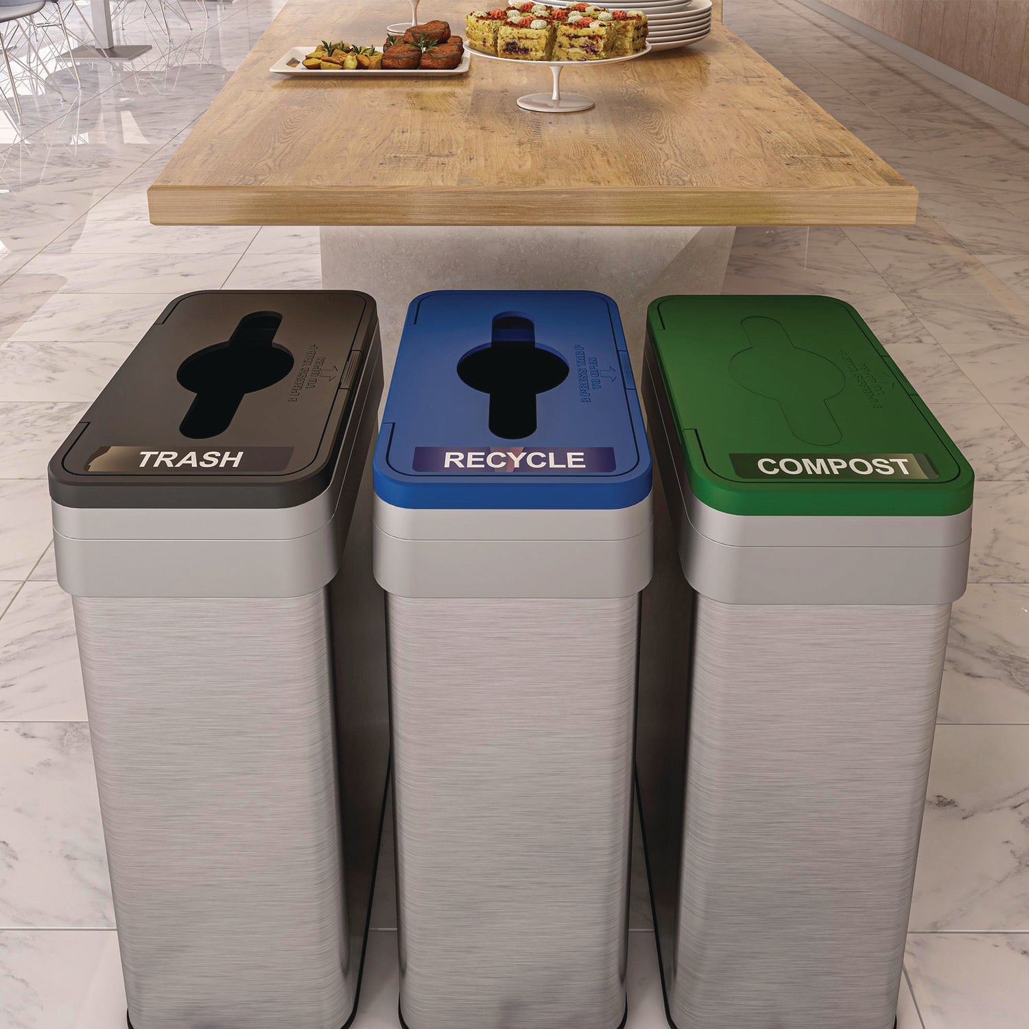 hls-commercial-r-open-top-trash-bin-with-wheels-and-color-coded-lid-21-gal-plastic-stainless-steel-silver-black-hlmhls21uotmtrs_3