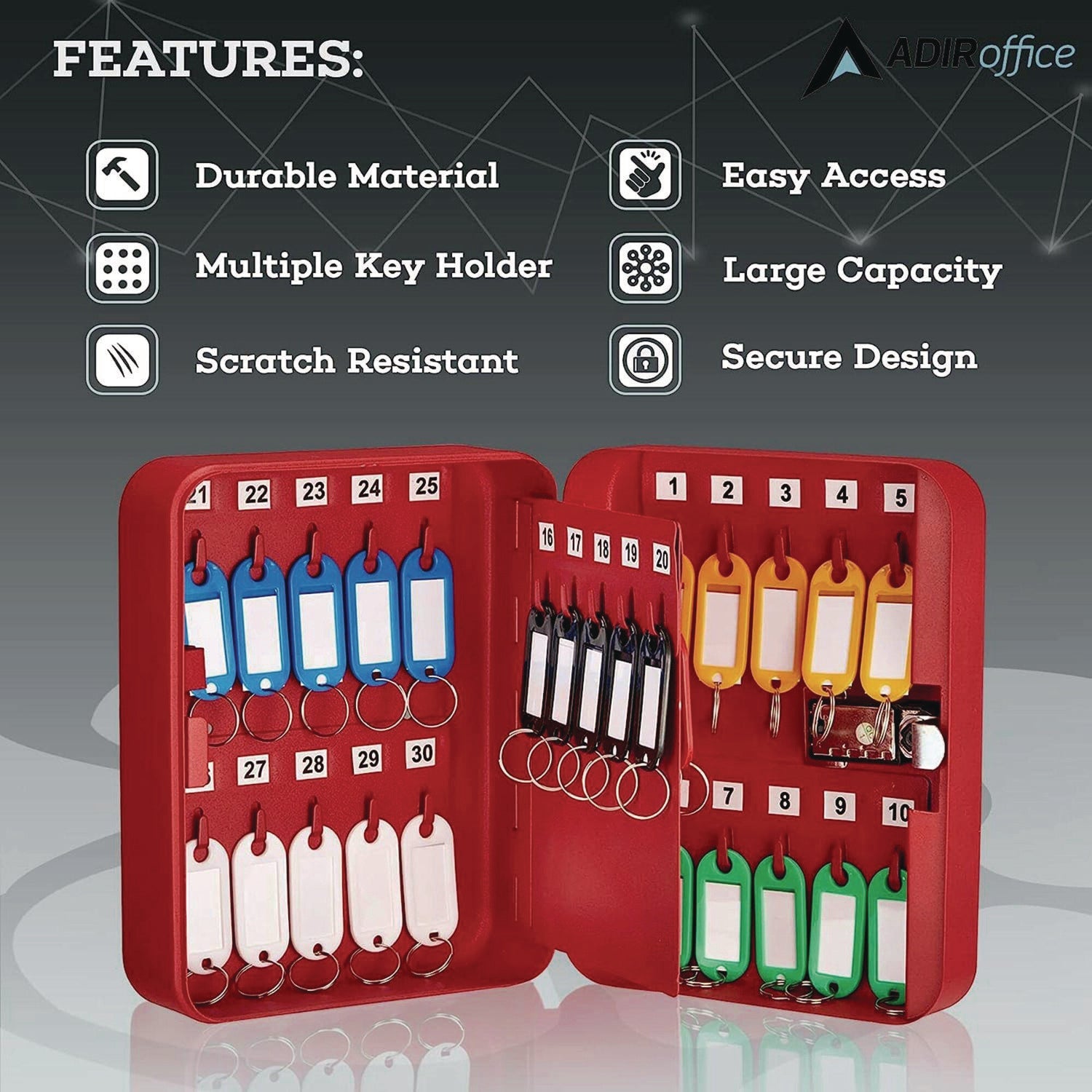 adiroffice-steel-heavy-duty-key-cabinet-with-combination-lock-30-key-6-4-x-3-x-8-stainless-steel-304-red-alhi68230red_5