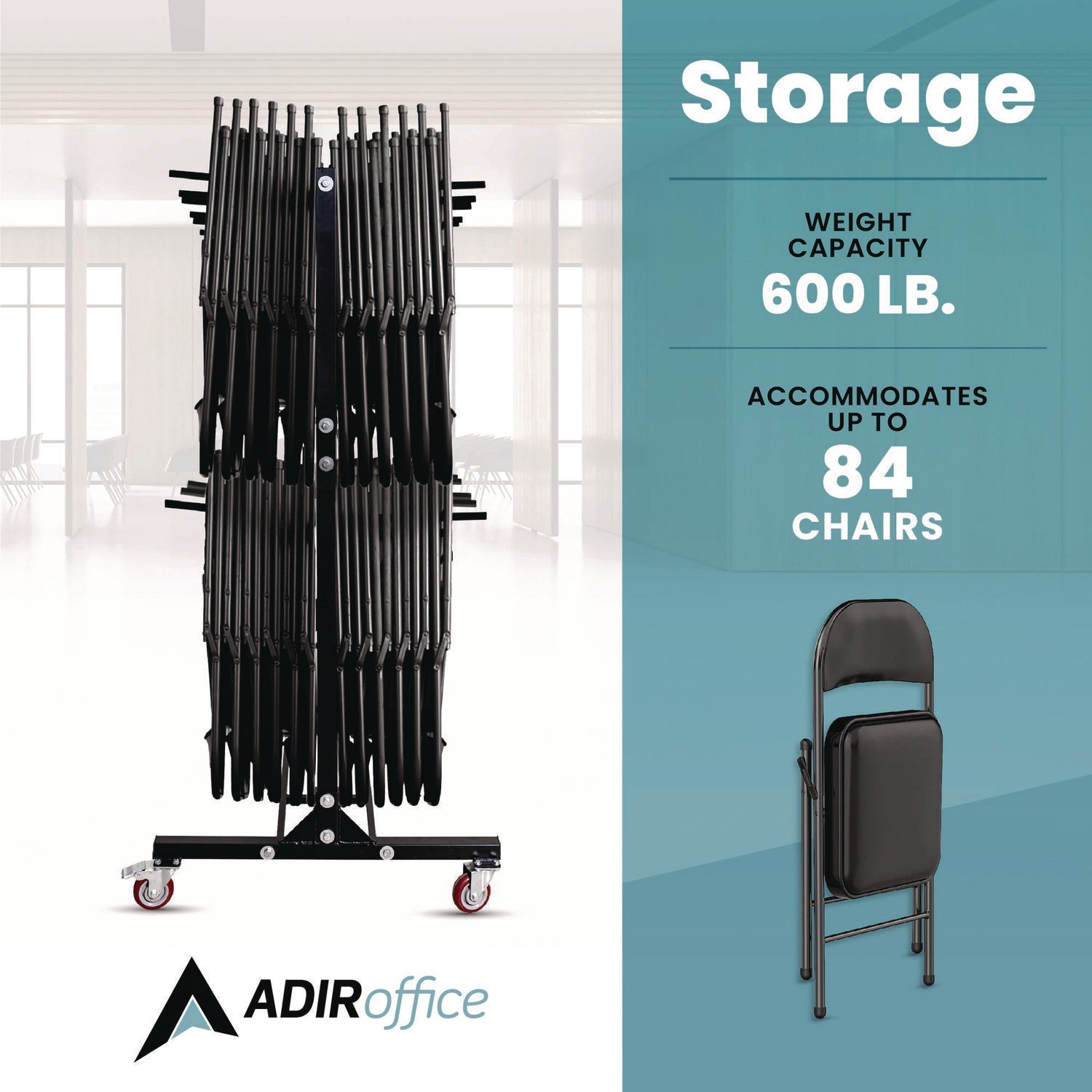 adiroffice-steel-folding-chair-two-tier-utility-cart-metal-1-000-lb-capacity-33-x-65-x-68-5-black-alhi69003_2