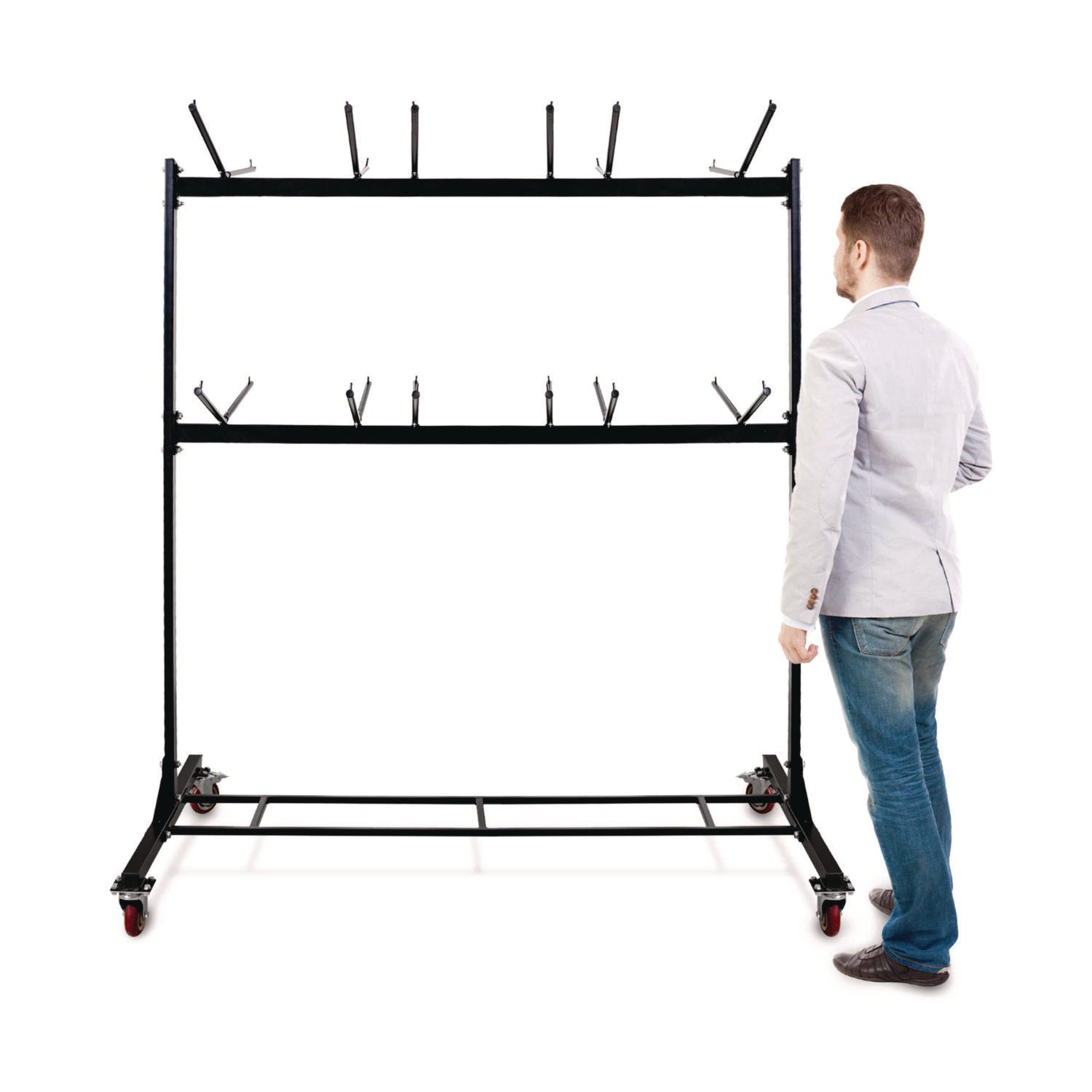 adiroffice-steel-folding-chair-two-tier-utility-cart-metal-1-000-lb-capacity-33-x-65-x-68-5-black-alhi69003_8