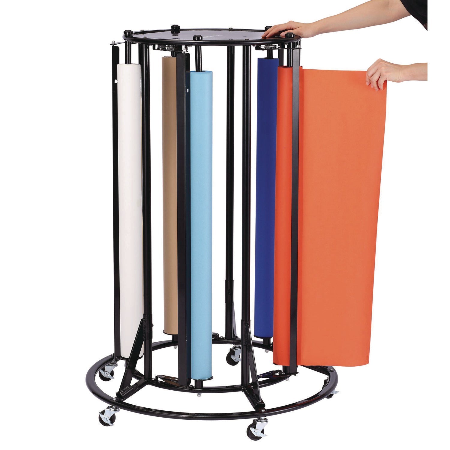 adirkids-steel-large-paper-roll-holder-paper-dispenser-stand-and-cutter-w-wheels-for-up-to-3-dia-x-36-wide-rolls-metal-black-alhiki30001_9
