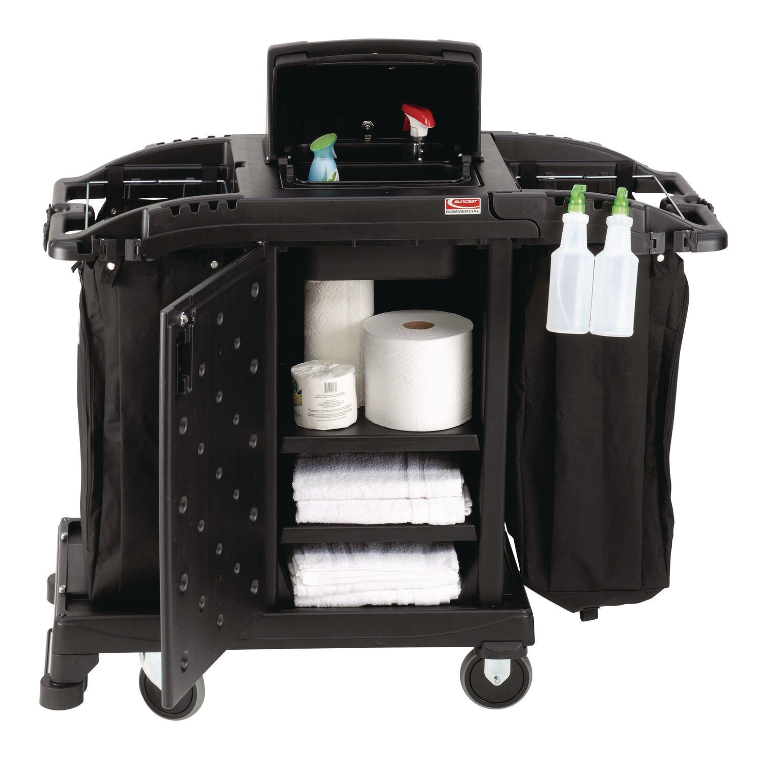 suncast-commercial-compact-premium-housekeeping-cart-plastic-1-shelf-23-25-x-53-22-x-53-06-black-suahkcch200_5