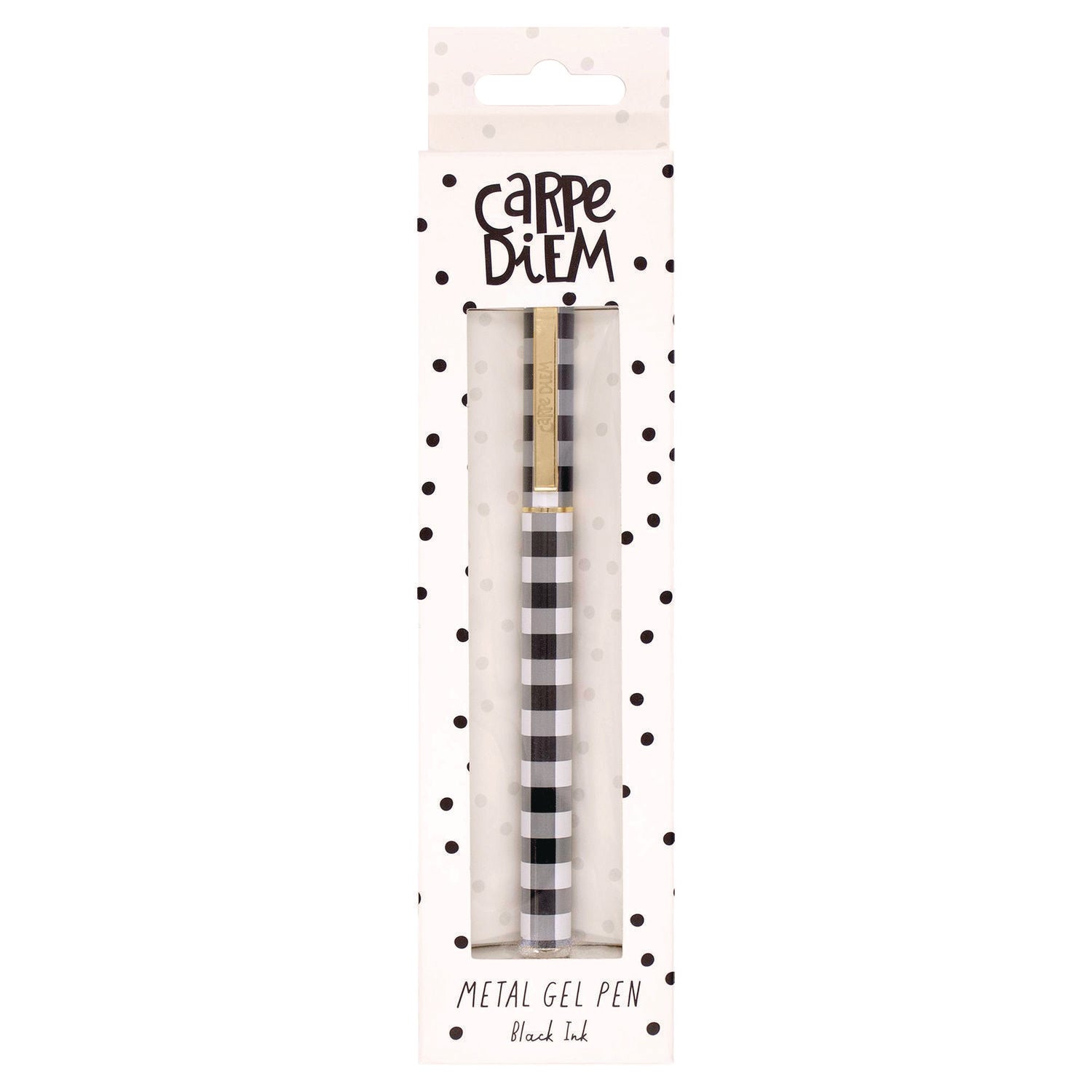 pukka-pad-carpe-diem-all-metal-gel-pens-gel-pen-stick-medium-0-7-mm-black-ink-black-white-check-barrel-6-pack-puk9186cd_2
