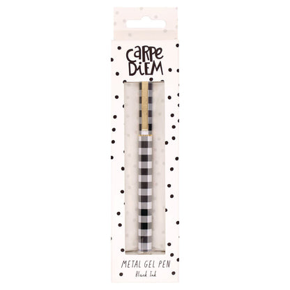 pukka-pad-carpe-diem-all-metal-gel-pens-gel-pen-stick-medium-0-7-mm-black-ink-black-white-check-barrel-6-pack-puk9186cd_2