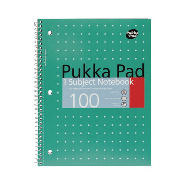 pukka-pad-letter-size-1-subject-notebook-medium-college-rule-metallic-green-cover-with-white-dots-50-10-5-x-8-sheets-3-pack-puk8795met_2