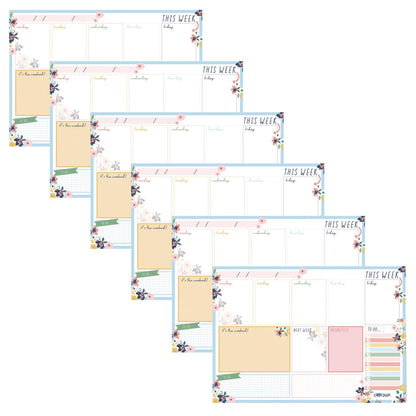 pukka-pad-weekly-planner-pad-floral-11-7-x-8-3-blue-pink-white-yellow-cover-12-month-undated-6-pack-puk9208cd_1
