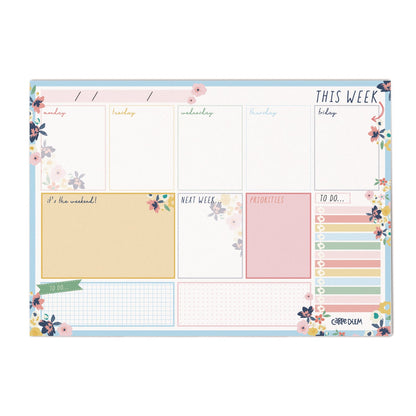 pukka-pad-weekly-planner-pad-floral-11-7-x-8-3-blue-pink-white-yellow-cover-12-month-undated-6-pack-puk9208cd_2