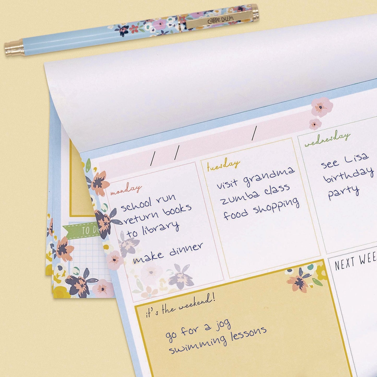 pukka-pad-weekly-planner-pad-floral-11-7-x-8-3-blue-pink-white-yellow-cover-12-month-undated-6-pack-puk9208cd_4