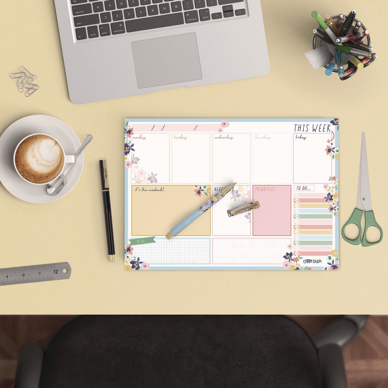 pukka-pad-weekly-planner-pad-floral-11-7-x-8-3-blue-pink-white-yellow-cover-12-month-undated-6-pack-puk9208cd_5