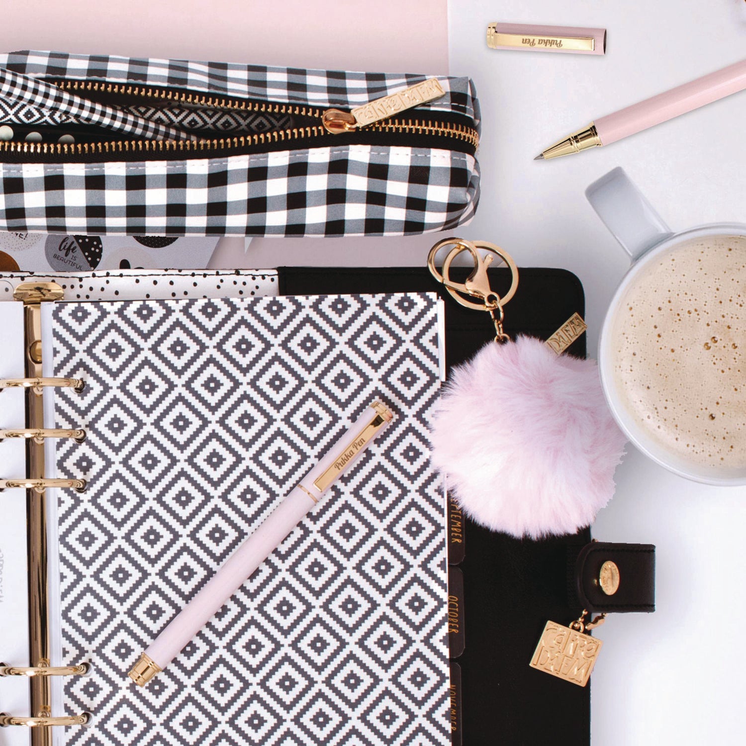 pukka-pad-carpe-diem-all-metal-gel-pens-gel-pen-stick-medium-0-7-mm-black-ink-pink-barrel-6-pack-puk9157cd_5