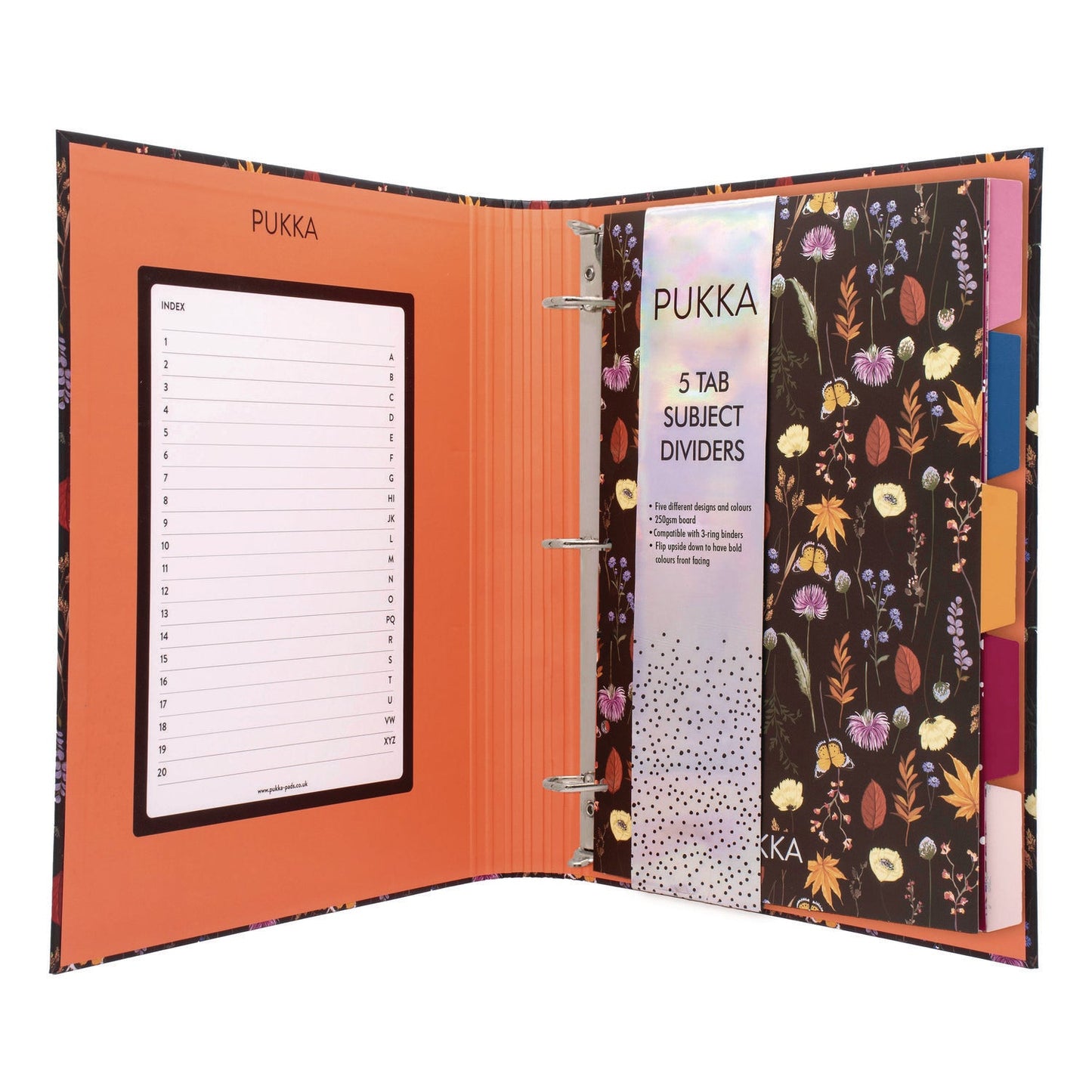 pukka-pad-rollbound-binder-3-rings-1-capacity-11-x-8-5-black-yellow-orange-blue-puk9608blm_3