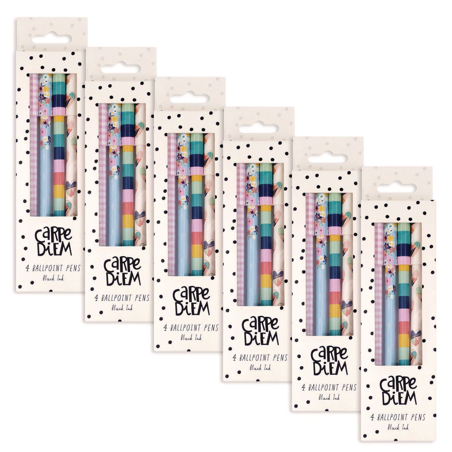 pukka-pad-carpe-diem-ballpoint-pen-stick-medium-0-7-mm-black-ink-assorted-ditzy-floral-collection-4-pens-pack-6-packs-box-puk9228cd_1