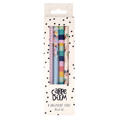 pukka-pad-carpe-diem-ballpoint-pen-stick-medium-0-7-mm-black-ink-assorted-ditzy-floral-collection-4-pens-pack-6-packs-box-puk9228cd_2