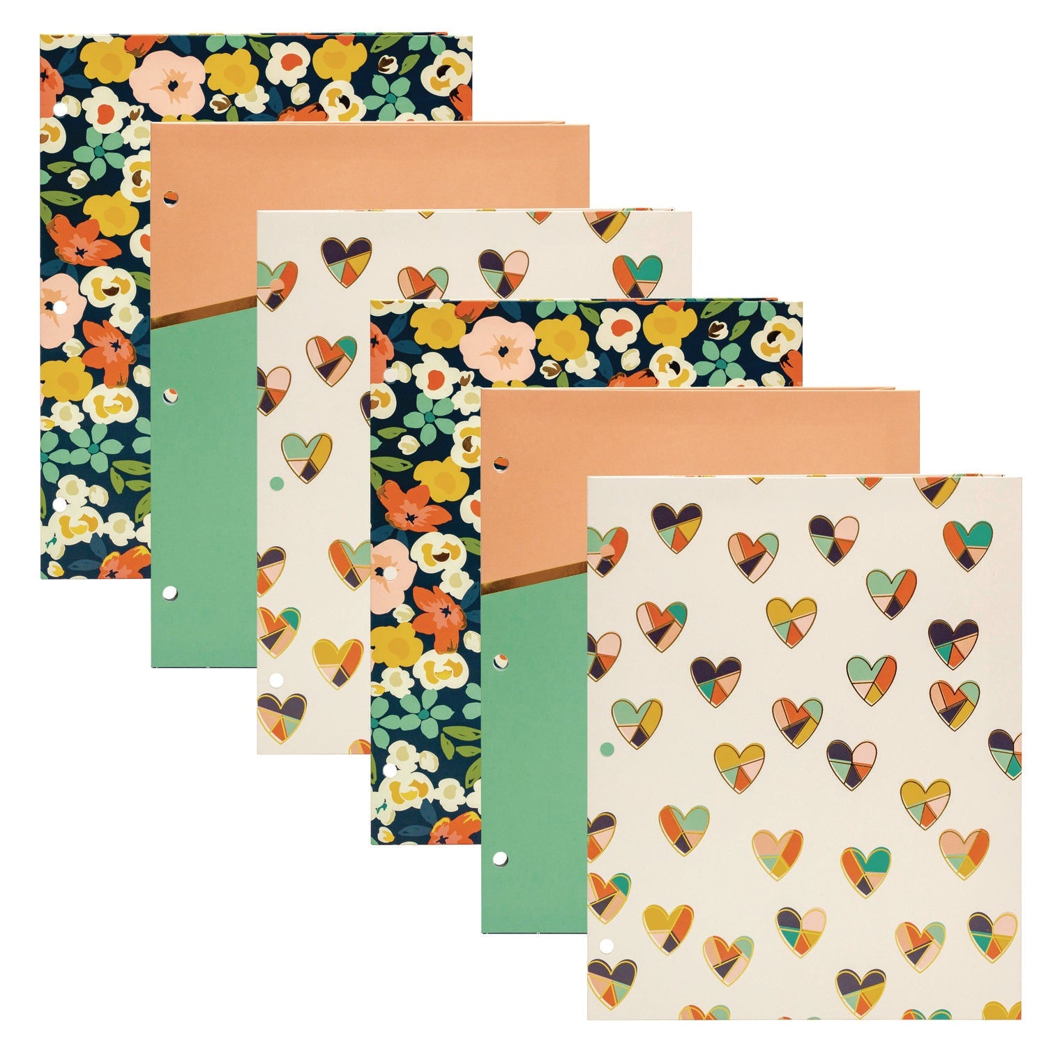 pukka-pad-two-pocket-portfolio-folder-1-capacity-9-6-x-11-9-floral-geometric-hearts-6-pack-puk9098cd_1